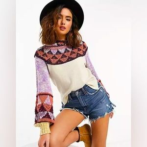 Free People Swit the Small Stuff Mock Neck Top
